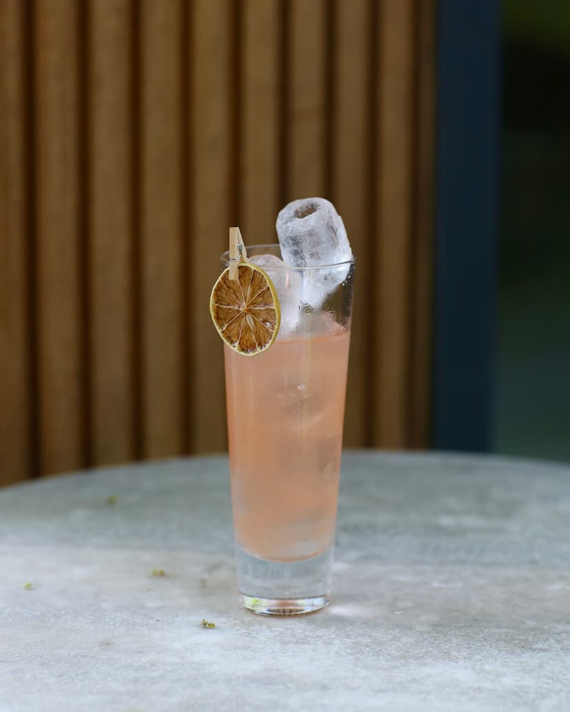 Cocktail shaker shaking cocktail.