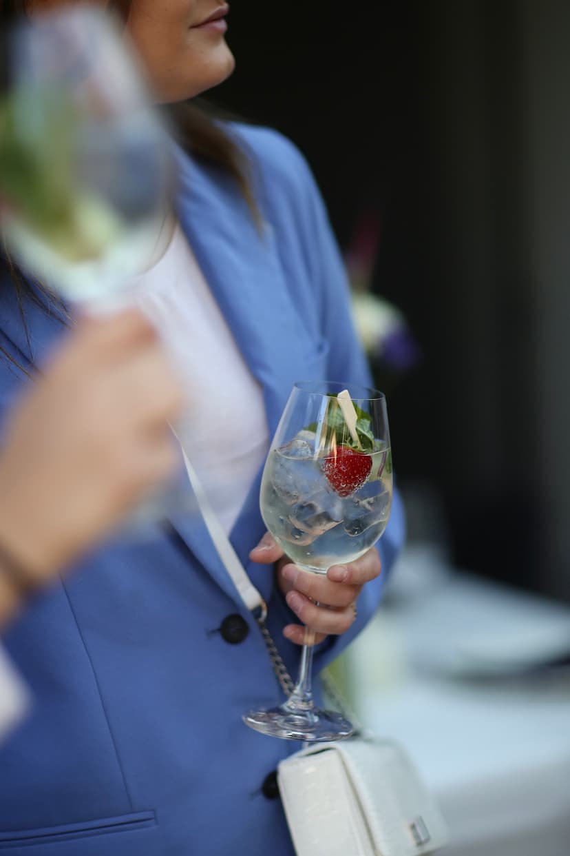 Cocktail shaker shaking cocktail.